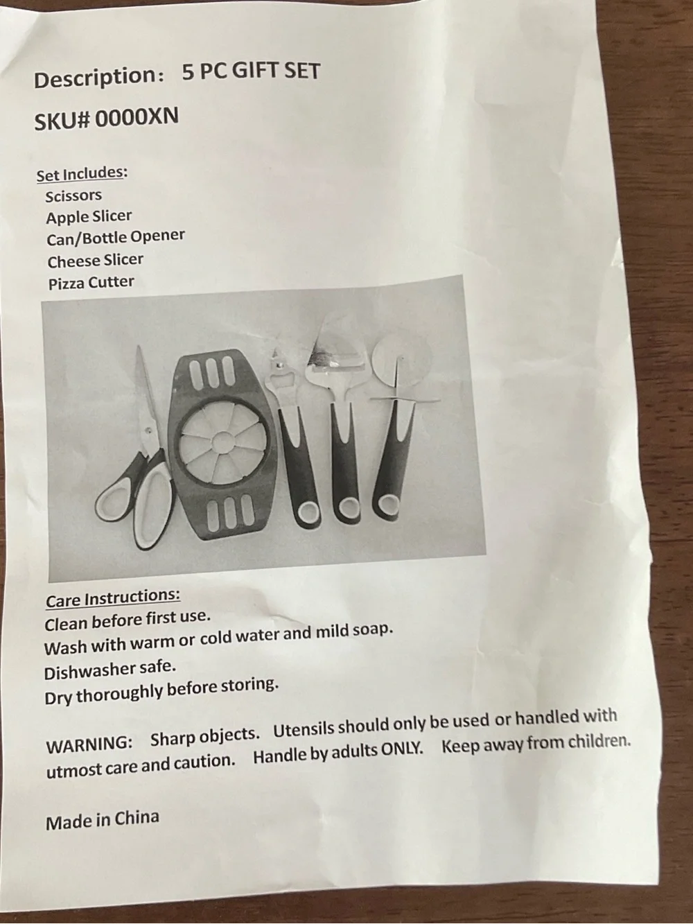 Kitchen Tool 5 Piece Set New